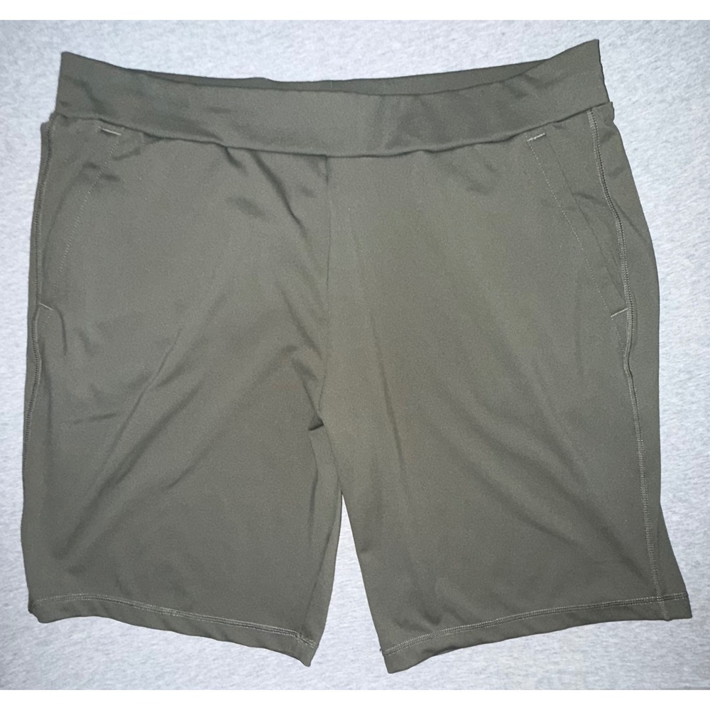 32 Degrees Mens Olive Green Athletic Tech Shorts Size XL Stretchy Comfortable